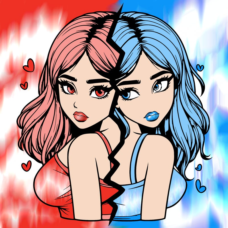 realistic girl split