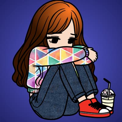 a girl  after a breakup