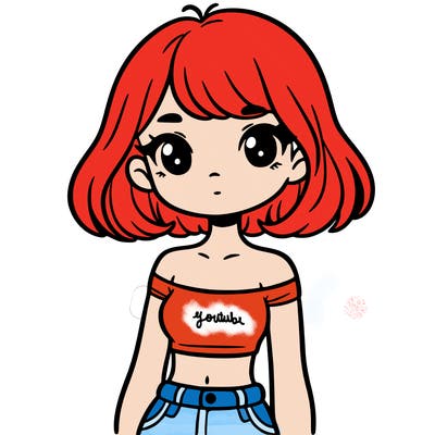 girl in a cute crop top