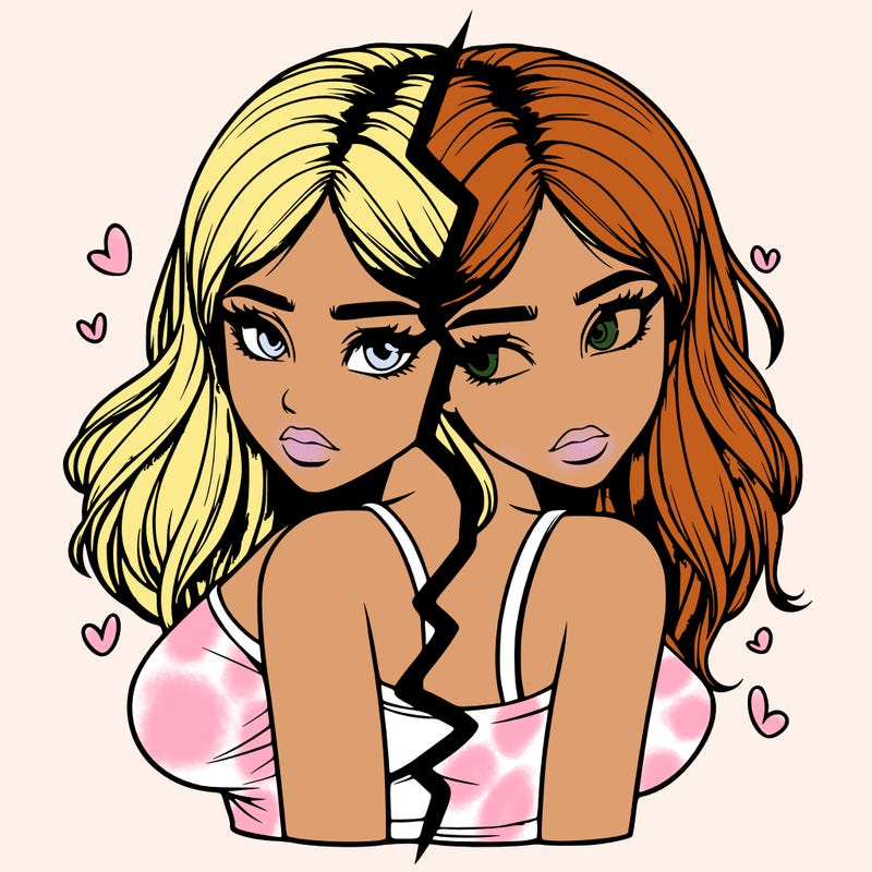 realistic girl split