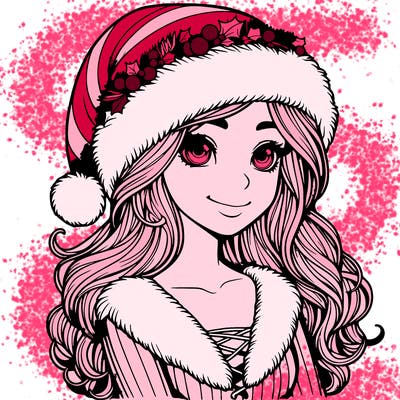realistic christmas  girl
