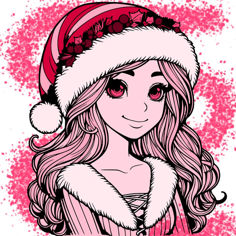 realistic christmas  girl
