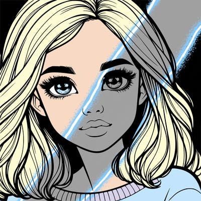 realistic girl whith cute eyes