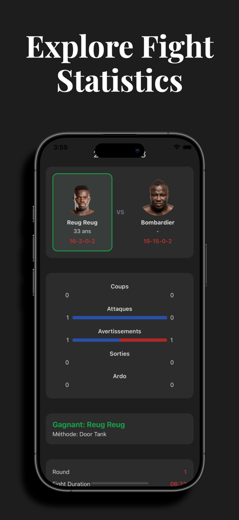 Lamb Arena - Detailed fight statistics and results between Reug Reug and Bombardier in the Lamb Arena app