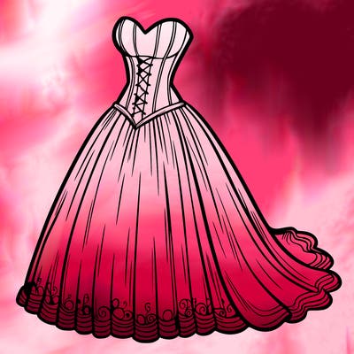 wedding dress-corset and a long and flowy skirt