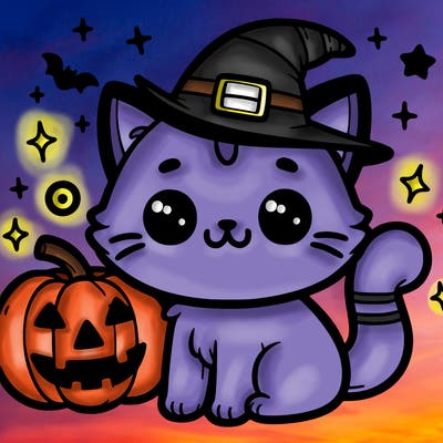 cute hallowen cat