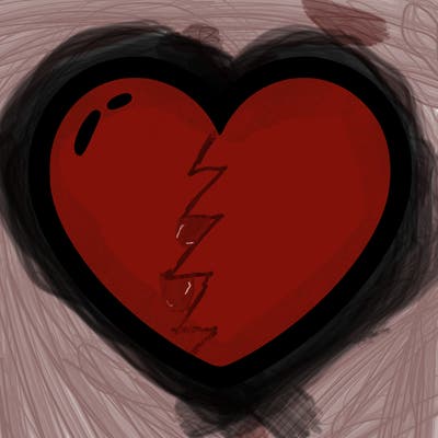 a blank heart