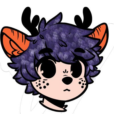 a humanoid deer with soft fluffy ears