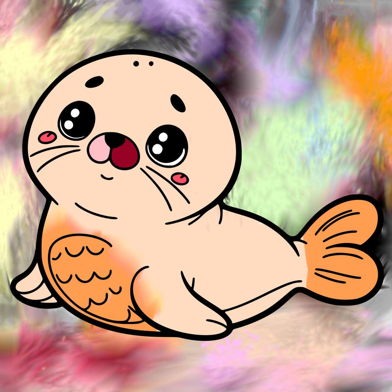 cute seal no background