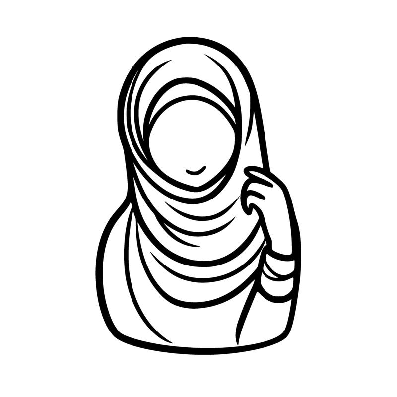 veiled woman