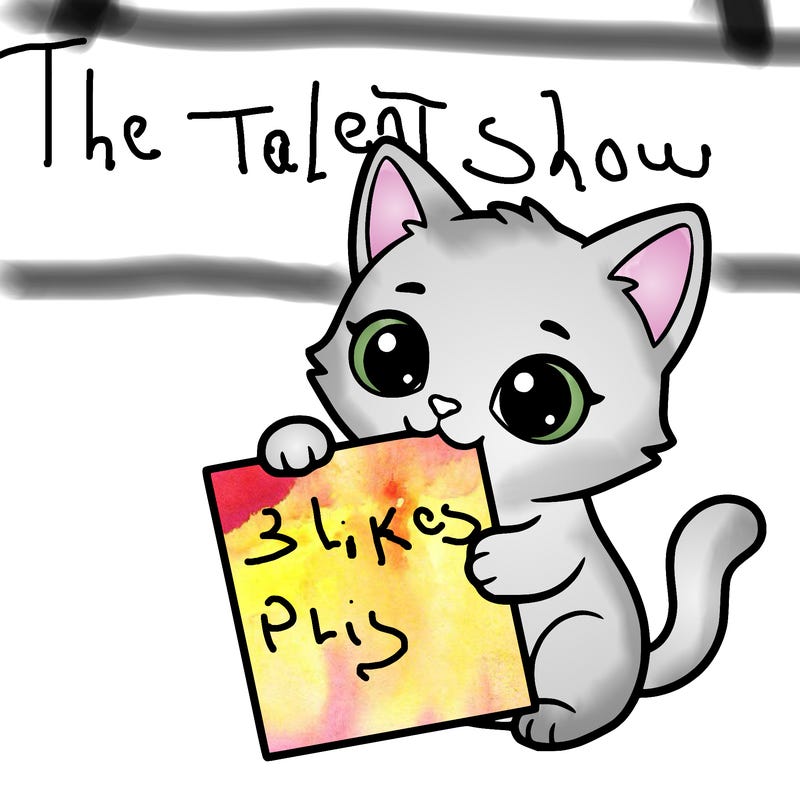 a small cat with a blank sheet of paper in its hand. the cat is sooooooo cute!