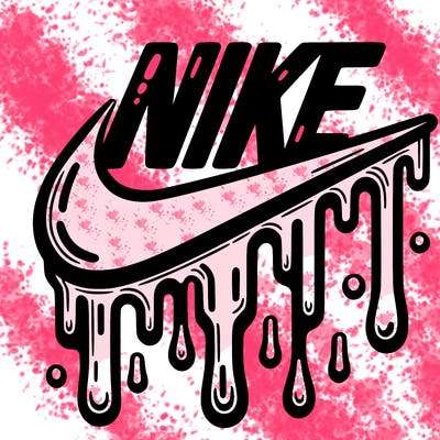 dripping nike logo