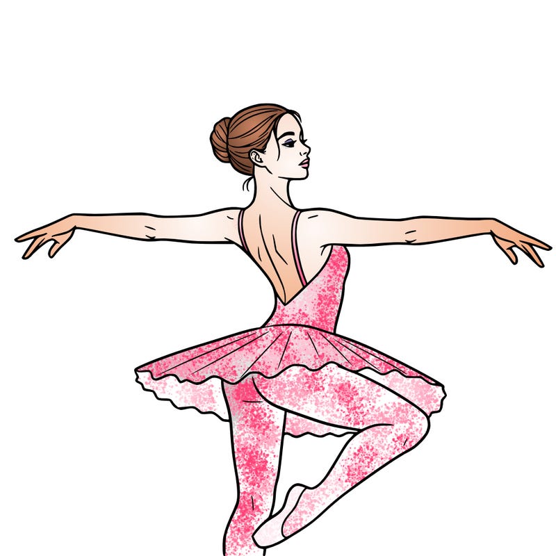 a delicate ballerina in motion.