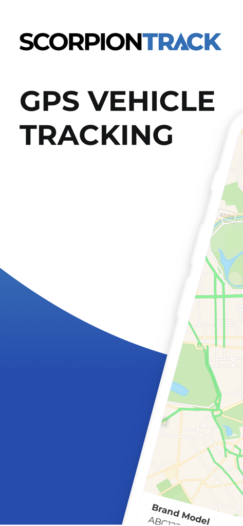 ScorpionTrack - ScorpionTrack-App-Oberfläche für GPS-Fahrzeugverfolgung mit Live-Kartenansicht