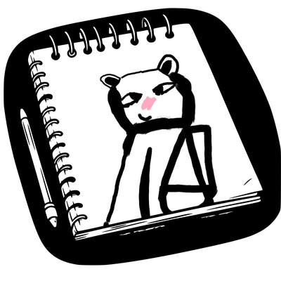 a blank sketch pad