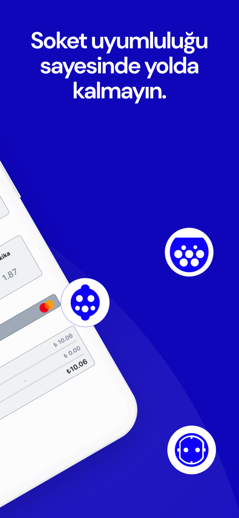Pleco - Interfaz de la app Pleco mostrando diferentes tipos de enchufes de carga para vehículos eléctricos y una pantalla de pago.