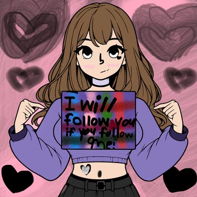 girl holding a blank sign in a long sleeve crop top