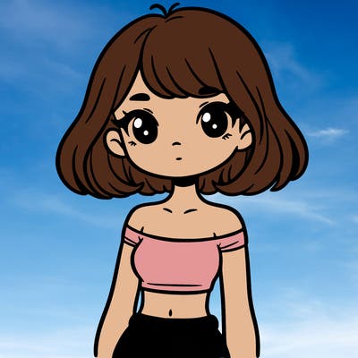 girl in a cute crop top