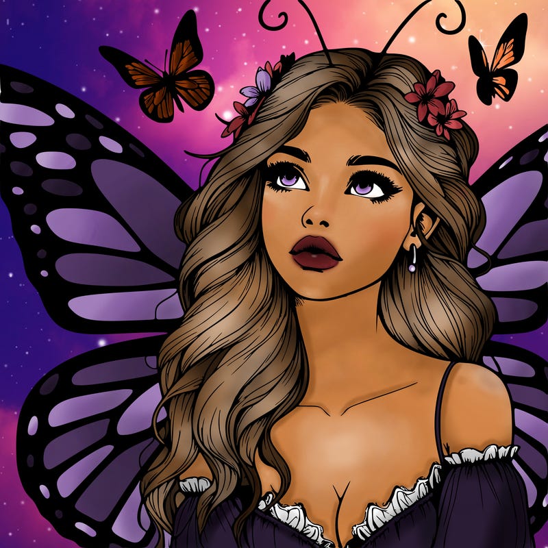 butterfly fairy realistic girl