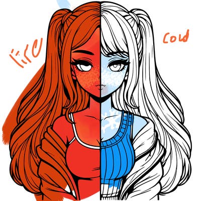 realistic girl split