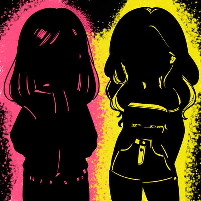 two cute teenage girls one wearing a hoodie and shorts and the other wearing crop top and shorts