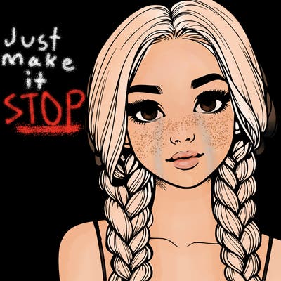 realistic girl with braids