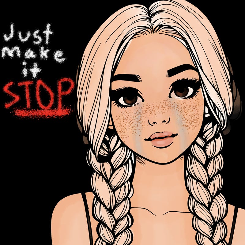 realistic girl with braids