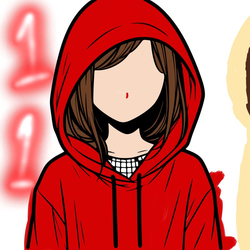 faceless girl in hoodie