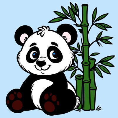 a panda bamboo