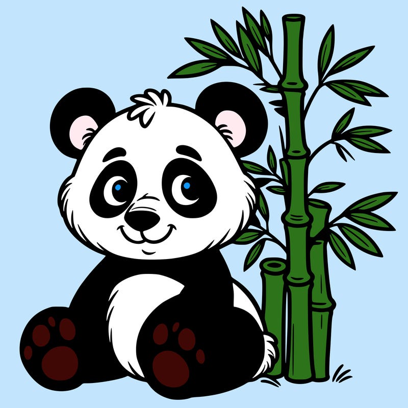 a panda bamboo