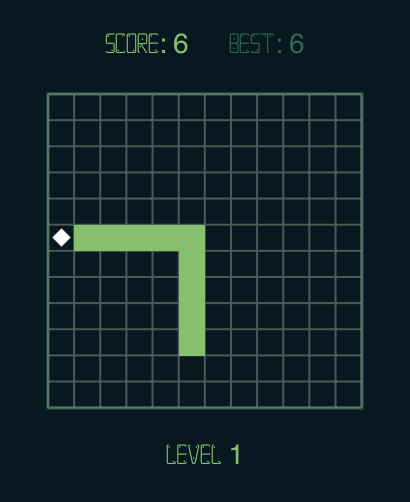 Snake Watch Classic - Retro pixel art gameplay of Snake Watch Classic showing a green snake on a grid with score and level
