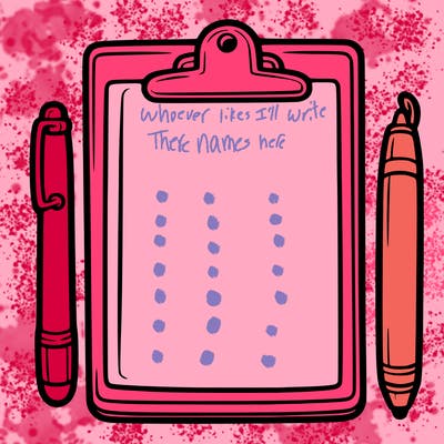 blank clip board with pen