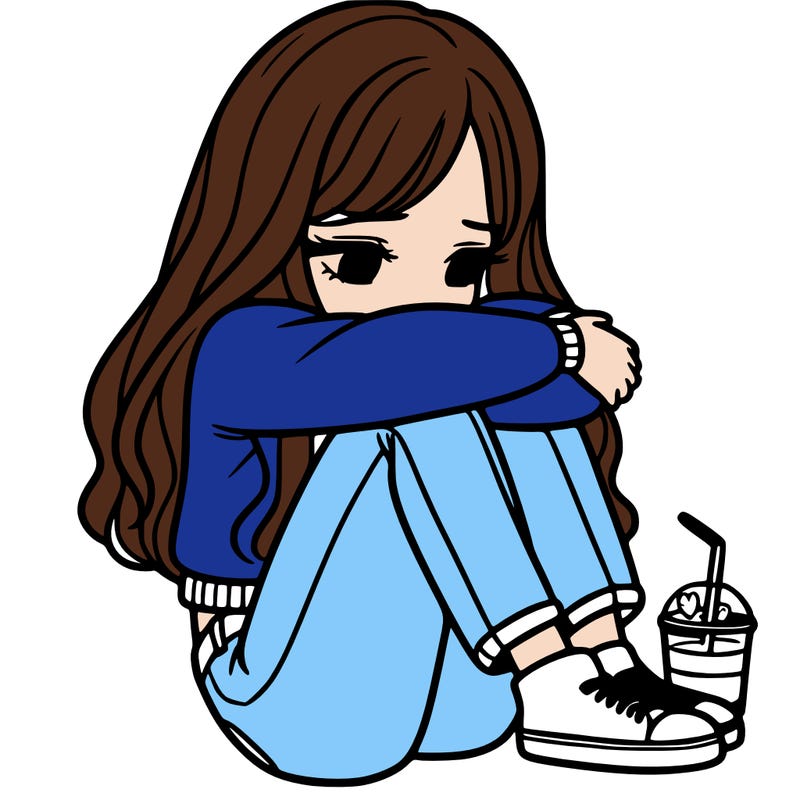 a girl  after a breakup