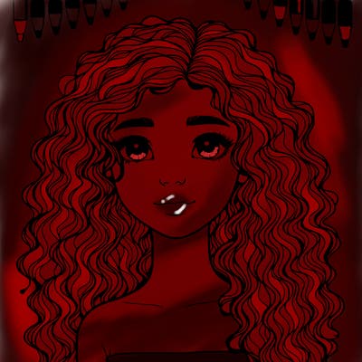 realistic girl with curly hair