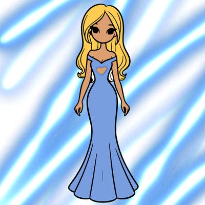 girl in long fitted dress