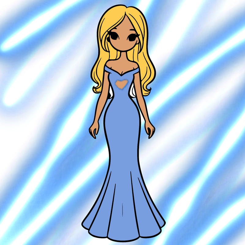 girl in long fitted dress