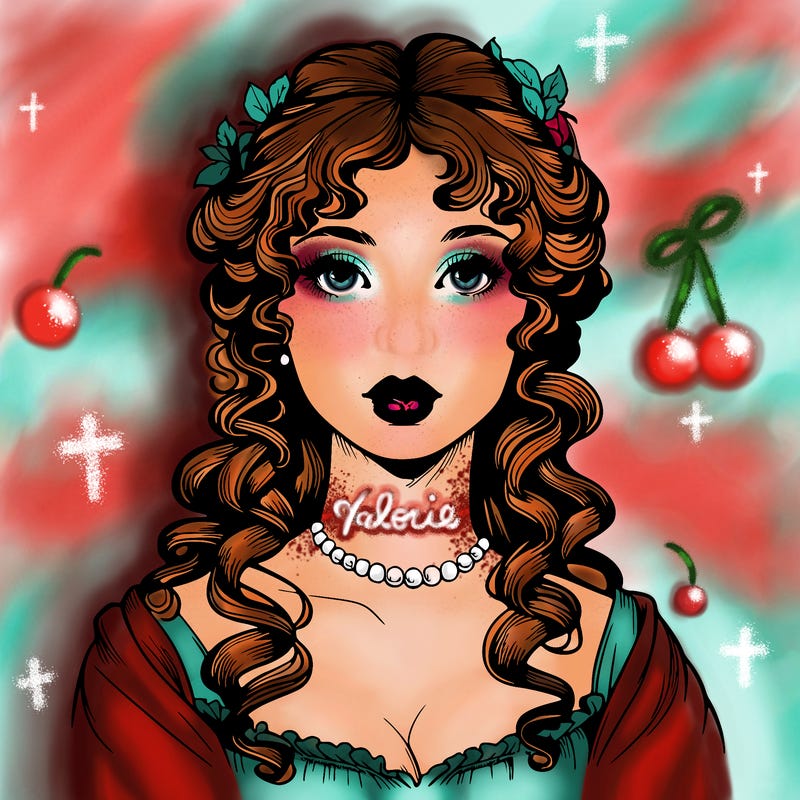 realistic regency era girl with lips