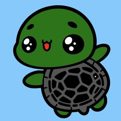 kawaii sea turtle