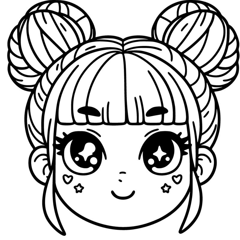 girl with space buns