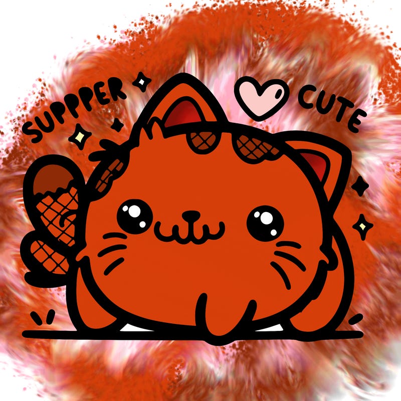 a super duper cute cat lots of details lots of cuteness