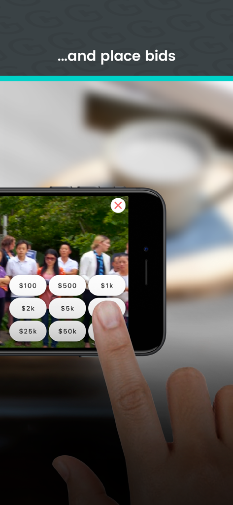 GAVL Live - Placing bids on a live real estate auction through the Gavl app