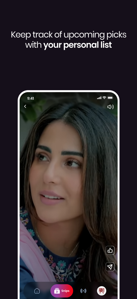 ARY ZAP app screen showing a short video from a Pakistani drama in the Snips section.