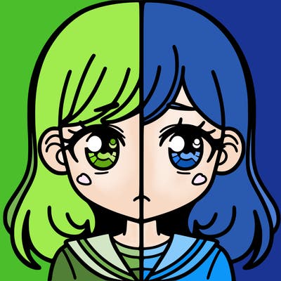 a split of a girl