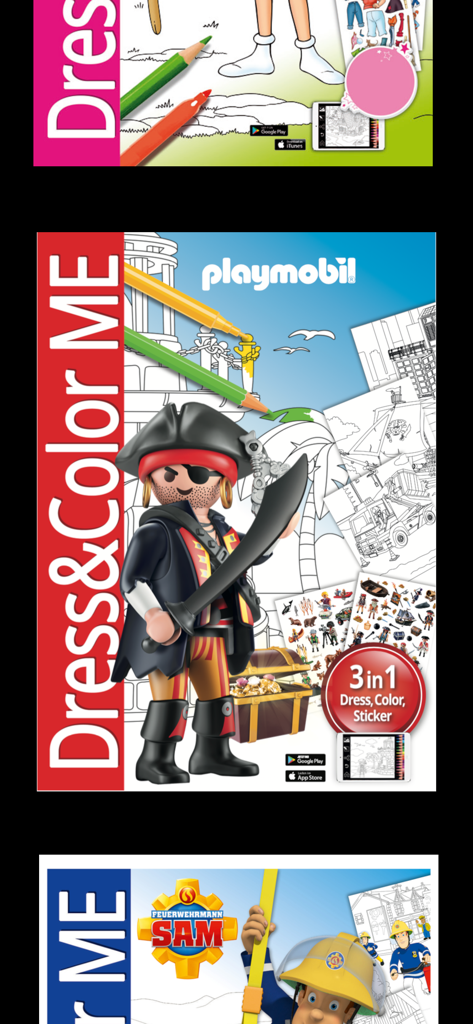 Dress and Color Me - Dress and Color Meアプリのプレイモービルの海賊のお絵かきページとステッカー。