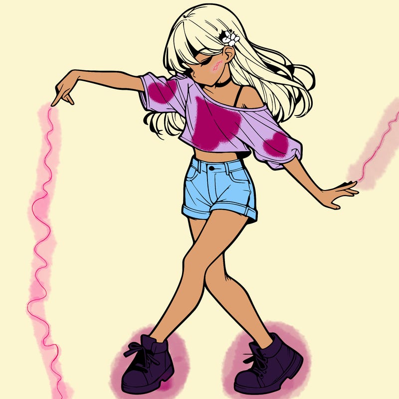 realistic girl danceing