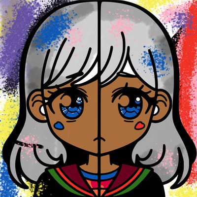 a split of a girl