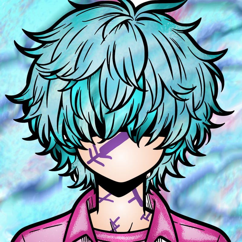 manga boy fluffy hair covering his eyes