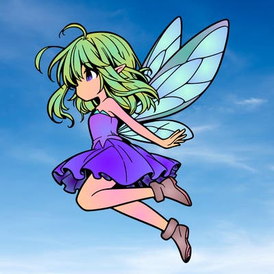 manga fairy flying