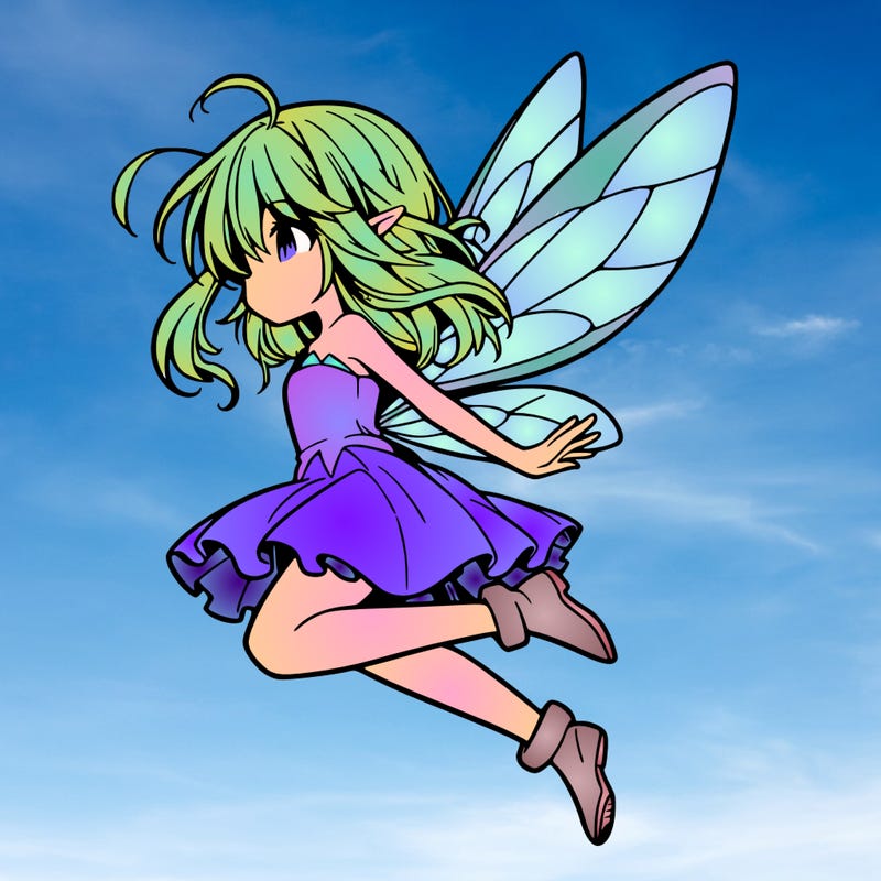 manga fairy flying