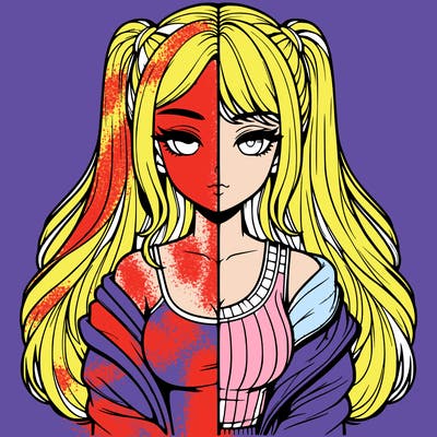 realistic girl split